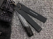 Carregar imagem no visualizador da galeria, Calça Amiri Jeans Preto/Cinza Logo Preto