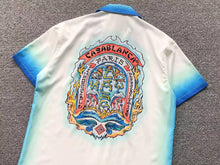 Carregar imagem no visualizador da galeria, Conjunto Casablanca Seda Azul/Branco