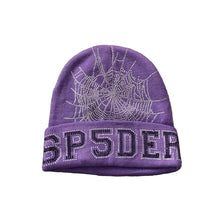 Carregar imagem no visualizador da galeria, Gorro Sp5der Rhinestone Beanie 'Purple