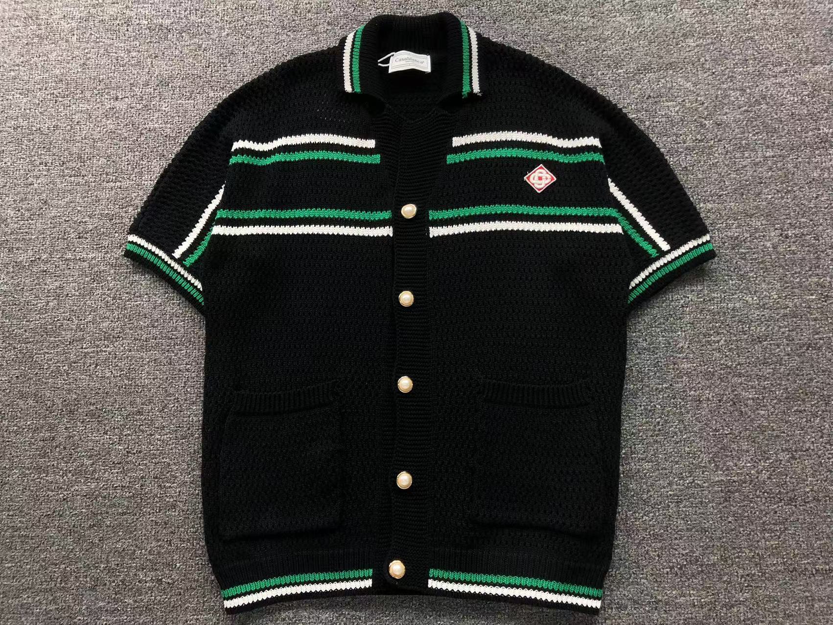 Conjunto Casablanca Crochê Preto/Verde