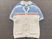 Carregar imagem no visualizador da galeria, Conjunto Casablanca Crochê Branco/Azul/Salmão
