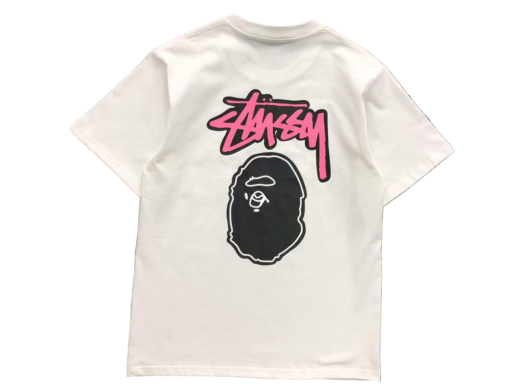Camiseta  Bape x Stussy