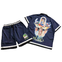 Carregar imagem no visualizador da galeria, Conjunto Casablanca  Azul escuro/Preto
