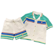 Carregar imagem no visualizador da galeria, Conjunto Casablanca Crochê Branco/Verde/Azul
