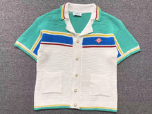 Carregar imagem no visualizador da galeria, Conjunto Casablanca Crochê Branco/Verde/Azul
