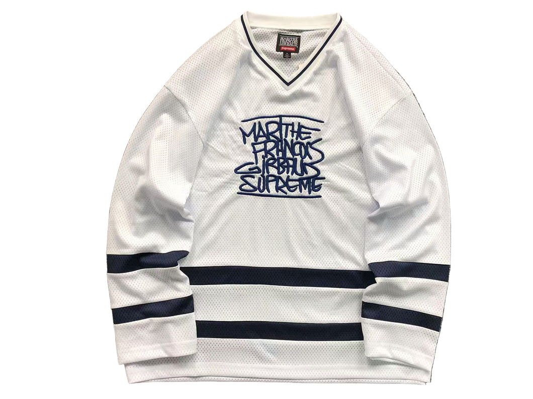 Supreme Camiseta Hockey Jersey White x Marithé + François Girbaud