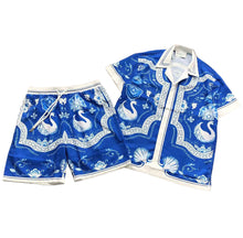 Carregar imagem no visualizador da galeria, Conjunto Casablanca Azul/Branco
